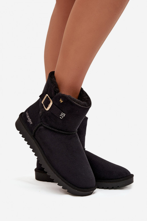 sniega apavi  ar sprādzēm Wrangler 20253091.25Y Melns