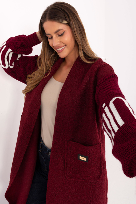 Vīnsarkans kardigans