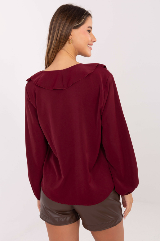 Vīnogu krāsas blūze