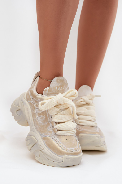    modeļa apavi  GOE SS2N4009 Zelta krāsas