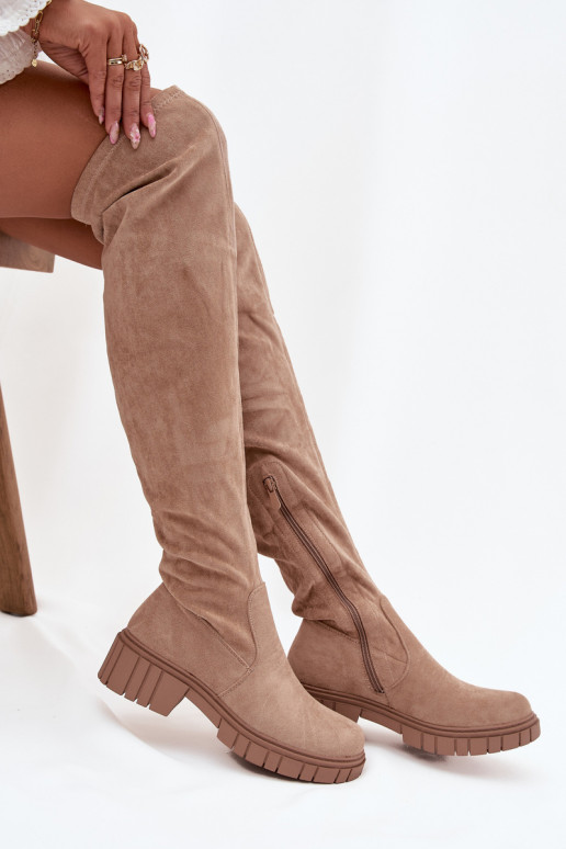 sieviešu garie zābaki  S.Barski HY42-122 smilšu krāsas sieviešu garie zābaki  S.Barski HY42-122 smilšu krāsas