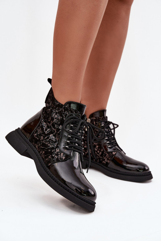 Laque Sieviešu puszābaki siltināti D&A CR52-613 Melns