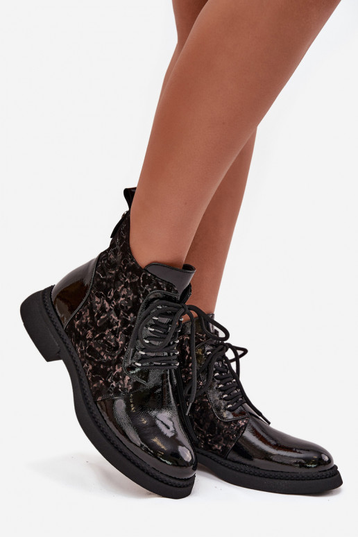 Laque Sieviešu puszābaki siltināti D&A CR52-613 Melns