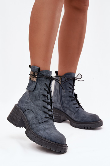 sieviešu zābaki zābaki    Detalem Artiker 57C0212 Zilas krāsas 2