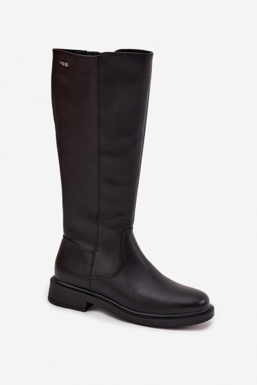   Sieviešu garie zābaki ar platiem papēžiem Sergio Leone KZ25600-S Melns