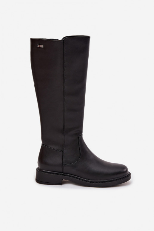   Sieviešu garie zābaki ar platiem papēžiem Sergio Leone KZ25600-S Melns