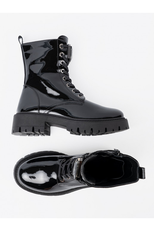 Laque  sieviešu zābaki Melnas krāsas