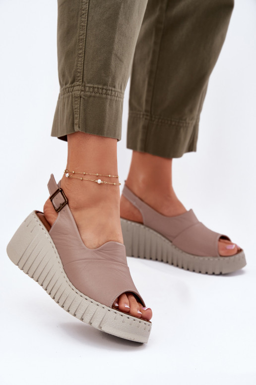 Sieviešu basenes Z Naturalnej Skóry  Artiker 54C0788 smilšu krāsas Sieviešu basenes Z Naturalnej Skóry  Artiker 54C0788 smilšu krāsas