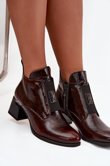 Laque Sieviešu puszābaki   Detalem siltināti Zazoo 60560 tumši brūnas krāsas