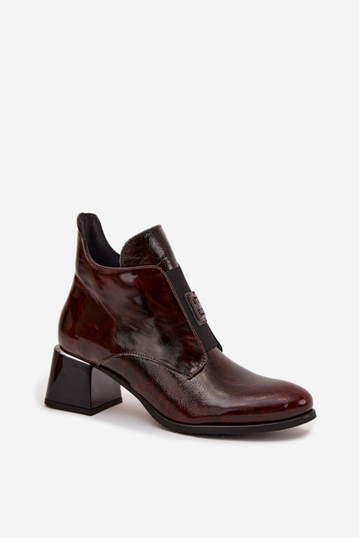   Laque Sieviešu puszābaki   Detalem siltināti Zazoo 60560 tumši brūnas krāsas