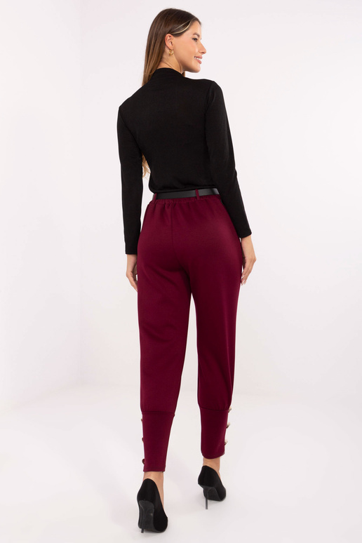 Bordo krāsas bikses