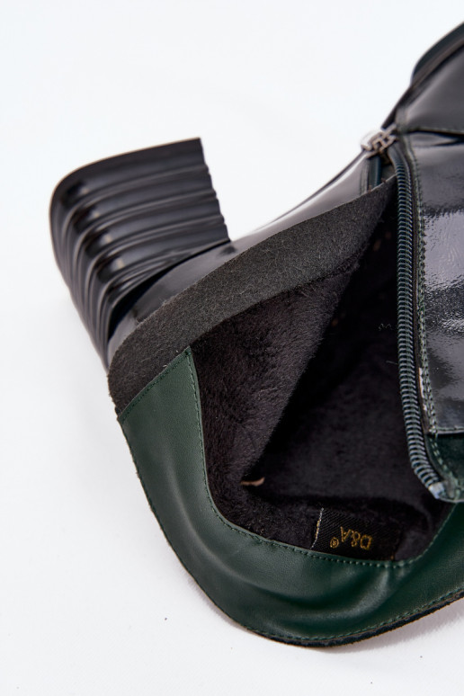 Laque Sieviešu puszābaki Z Naturalnej Skóry ar papēdi D&ACR52-696 haki krāsas