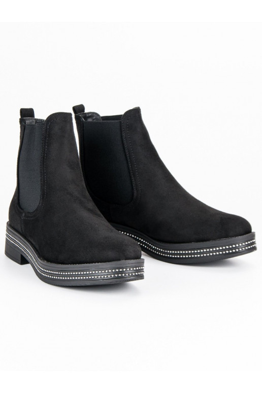 melnas krāsas sieviešu puszābaki