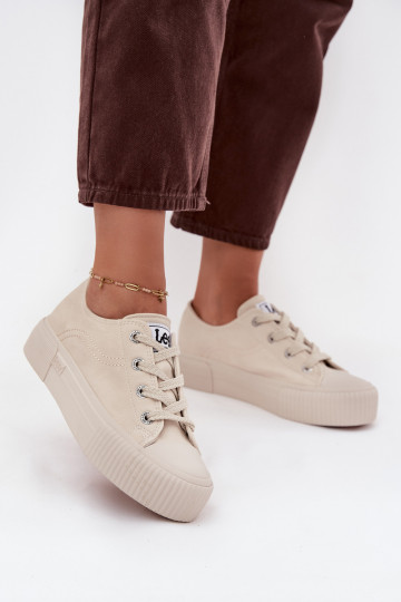 sieviešu puszābaki ar platformu LEE ISLA C WOMEN LOW 50253001.35E smilšu krāsas