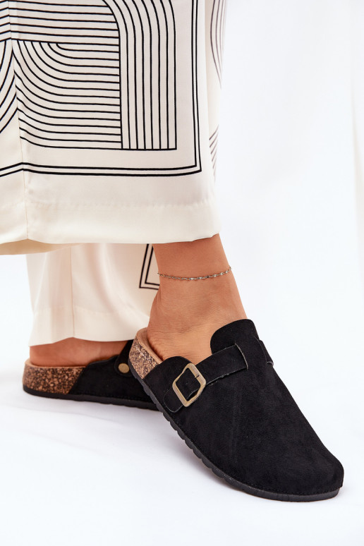 Čības   i ar platformu ar sprādzēm Melns Selio