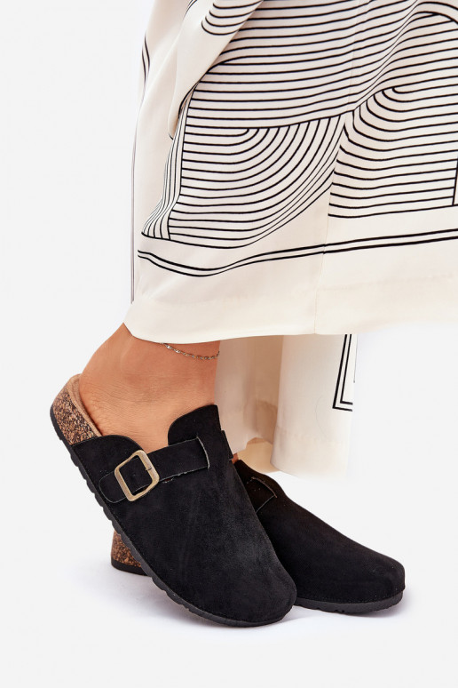 Čības   i ar platformu ar sprādzēm Melns Selio