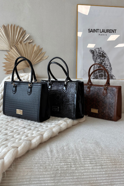 Soma Z Tłoczonym  NOBO BAG6150-020 Melnas krāsas