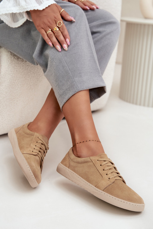 Brīvdienu dabīgā zamša zābaki "Barefoot" tipa Zazoo 314 smilšu krāsā