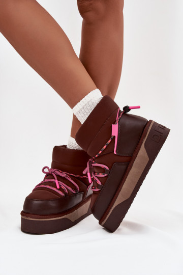 sniega apavi ar platformu D.Franklin DFSH371015 Czekoladowe