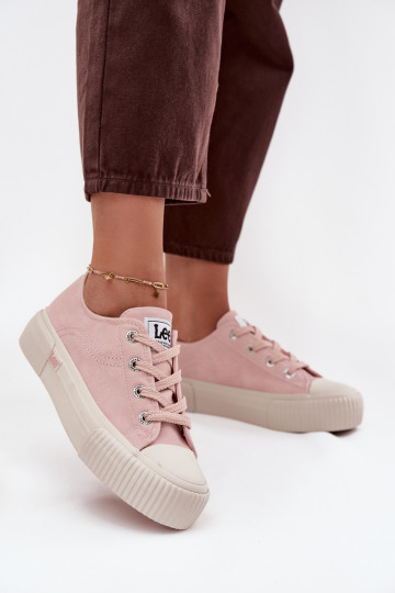 sieviešu puszābaki ar platformu LEE ISLA C WOMEN LOW 50253001.78E Rozā krāsas 2