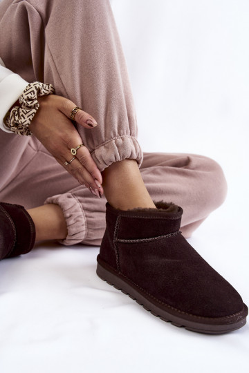  zamšādas  sniega apavi brūnas krāsas Shelie 2