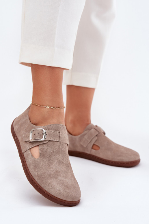 zamšādas apavi Barefoot  ar sprādzēm Zazoo N1261 smilšu krāsas zamšādas apavi Barefoot  ar sprādzēm Zazoo N1261 smilšu krāsas