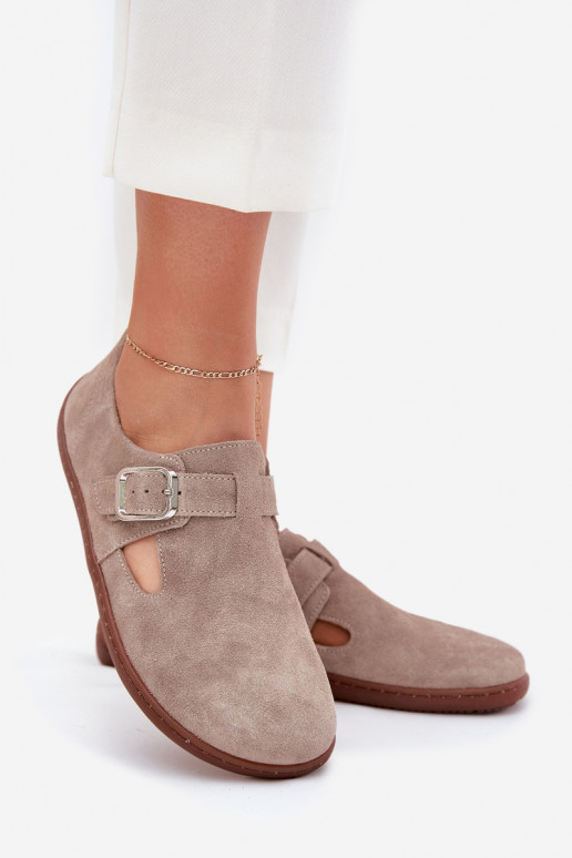 zamšādas apavi Barefoot  ar sprādzēm Zazoo N1261 smilšu krāsas zamšādas apavi Barefoot  ar sprādzēm Zazoo N1261 smilšu krāsas