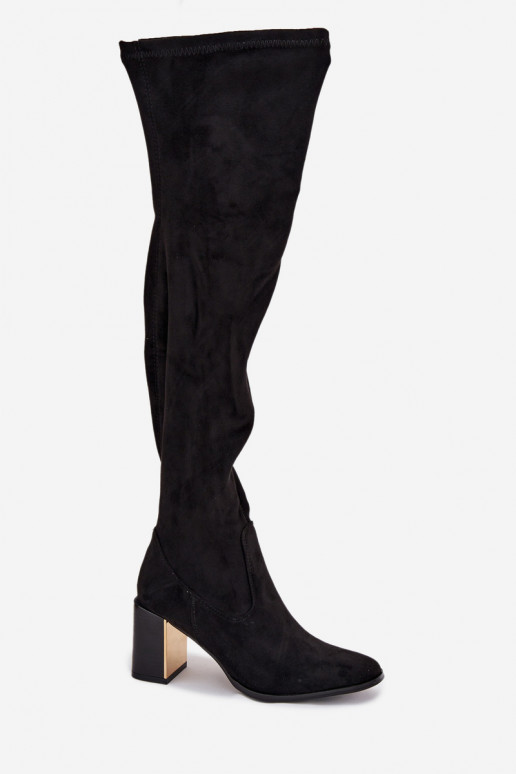 sieviešu garie zābaki  ar papēdi owe Melns Jelina