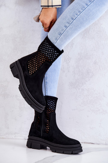 sieviešu zābaki zābaki Nicole Melns 2711 2