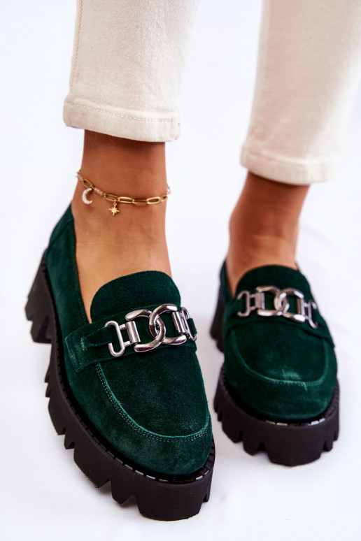 zamšādas apavi ar ornamentiem Laura Messi 2489 Zaļas krāsas zamšādas apavi ar ornamentiem Laura Messi 2489 Zaļas krāsas