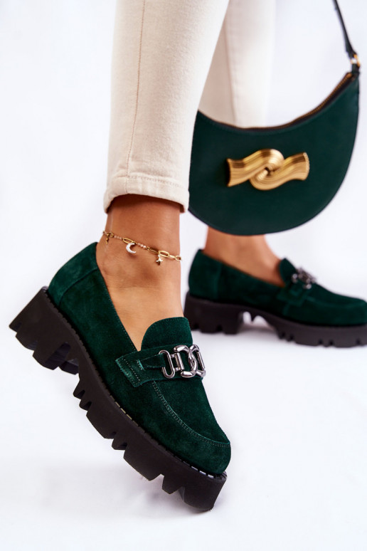 zamšādas apavi ar ornamentiem Laura Messi 2489 Zaļas krāsas zamšādas apavi ar ornamentiem Laura Messi 2489 Zaļas krāsas