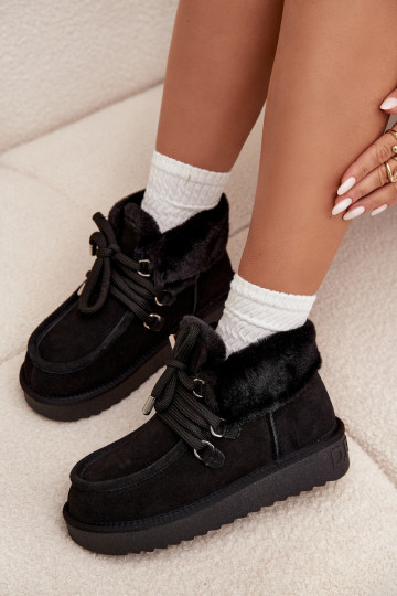 sniega apavi  Z Naturalnego Zamszu D.Franklin DFSH375006 Melns