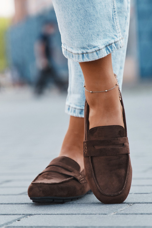 Sieviešu plakanie mokasīni tumši brūnā krāsā "Soreline" Sieviešu plakanie mokasīni tumši brūnā krāsā "Soreline"