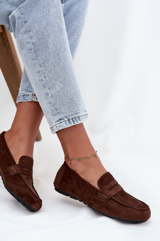 Sieviešu plakanie mokasīni tumši brūnā krāsā "Soreline" Sieviešu plakanie mokasīni tumši brūnā krāsā "Soreline"