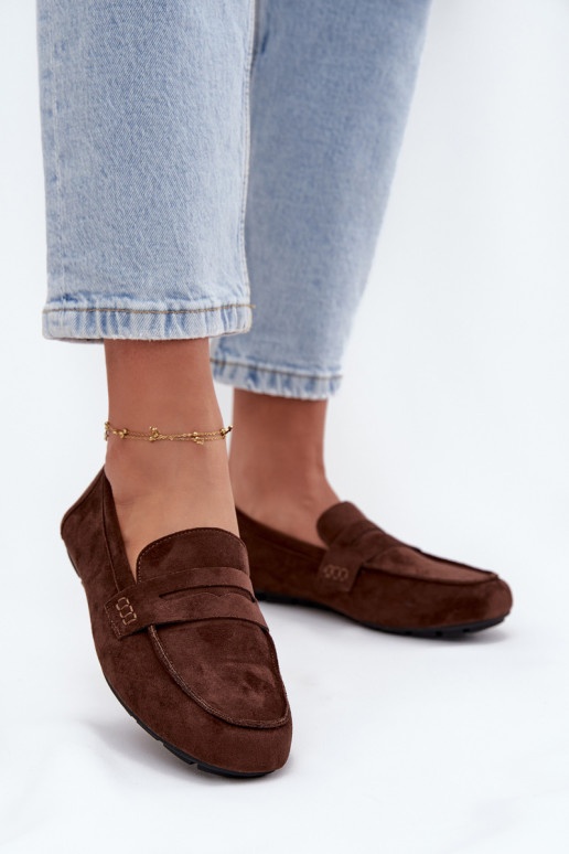 Sieviešu plakanie mokasīni tumši brūnā krāsā "Soreline" Sieviešu plakanie mokasīni tumši brūnā krāsā "Soreline"