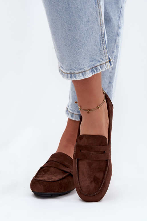 Sieviešu plakanie mokasīni tumši brūnā krāsā "Soreline" Sieviešu plakanie mokasīni tumši brūnā krāsā "Soreline"