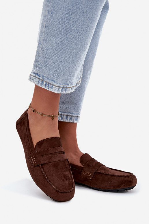 Sieviešu plakanie mokasīni tumši brūnā krāsā "Soreline" Sieviešu plakanie mokasīni tumši brūnā krāsā "Soreline"