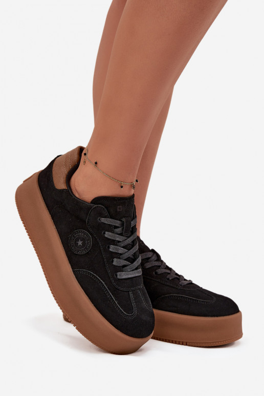 Sieviešu sporta apavi ar platformu "Big Star" SS274761 melnā krāsā