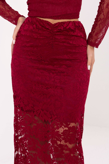 Svārki MI SD G9137 bordo krāsā