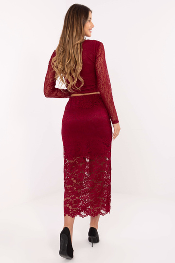 Svārki MI SD G9137 bordo krāsā 2