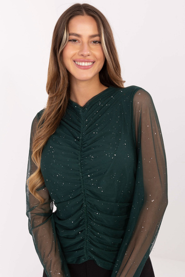 Blūze tumši zaļā krāsā