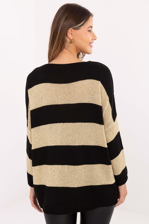 Džemperis melni zeltains