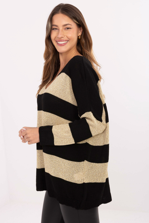 Džemperis melni zeltains