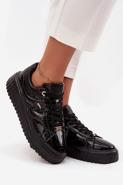 Laque  modeļa apavi  ar platformu Lee Cooper LCJ-25-09-3870 Melns