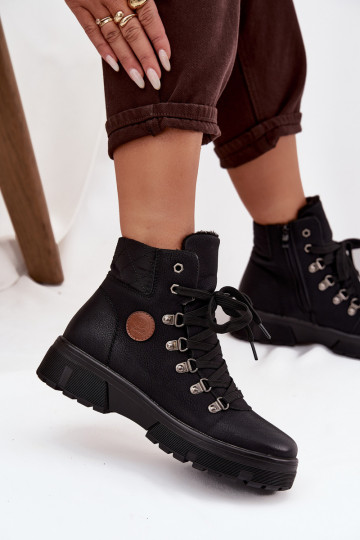 siltināti apavi  ar platformu Melns Zaraine