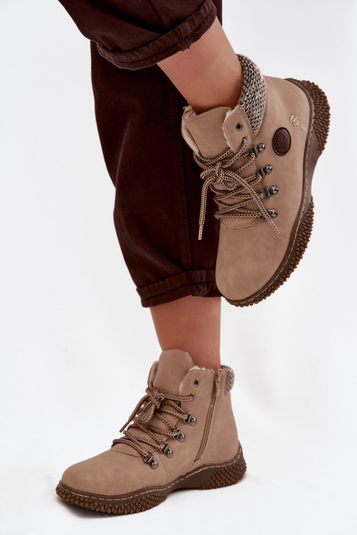 siltināti Sieviešu puszābaki apavi  smilšu krāsas Zenaya