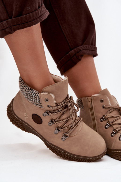 siltināti Sieviešu puszābaki apavi  smilšu krāsas Zenaya