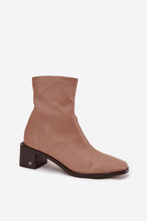  Sieviešu puszābaki ar papēdi Vinceza 23-10791 smilšu krāsas