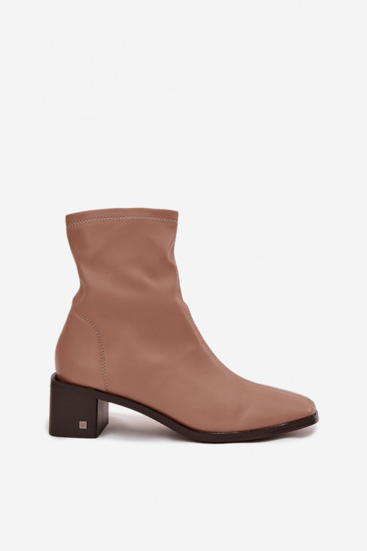  Sieviešu puszābaki ar papēdi Vinceza 23-10791 smilšu krāsas