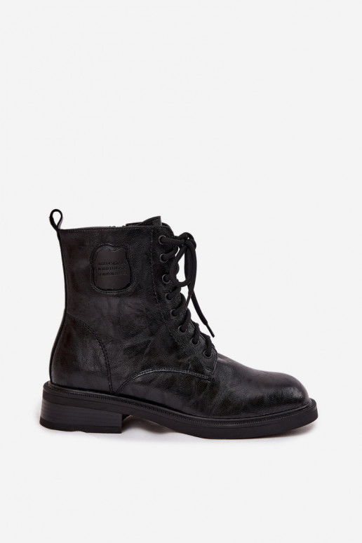 sieviešu zābaki zābaki   Detalem  K7180-01 Melns